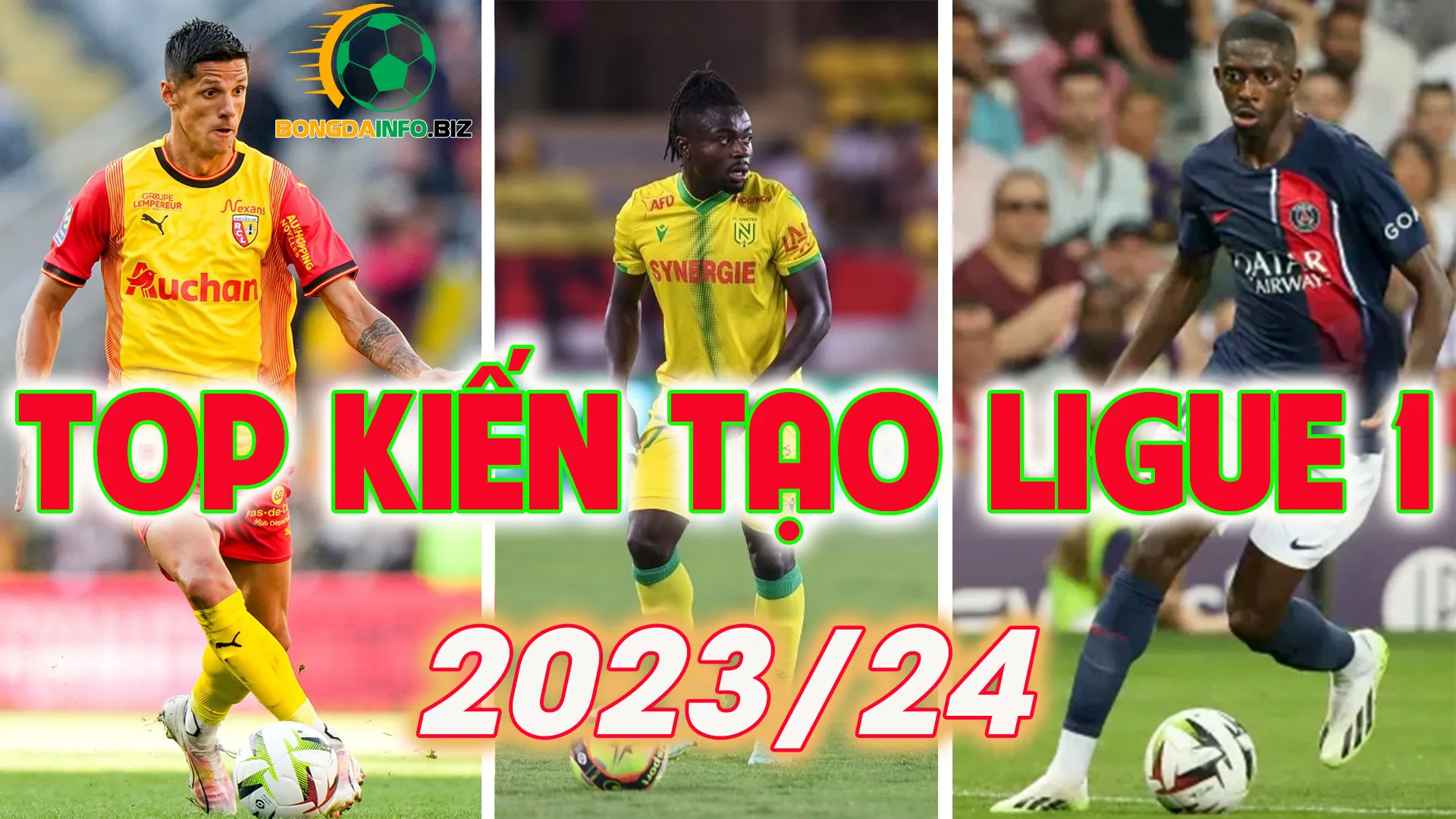 Top kiến tạo Ligue 1 2023/24 mới nhất và chính xác nhất